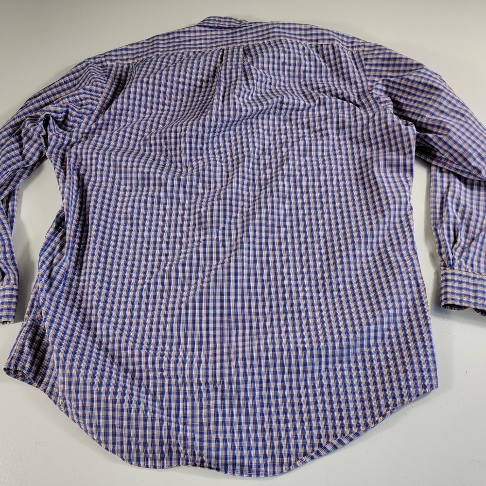 Ralph Lauren Classic Fit Oxford Shirt Large Plaid Long Sleeve - Picture 6 of 8